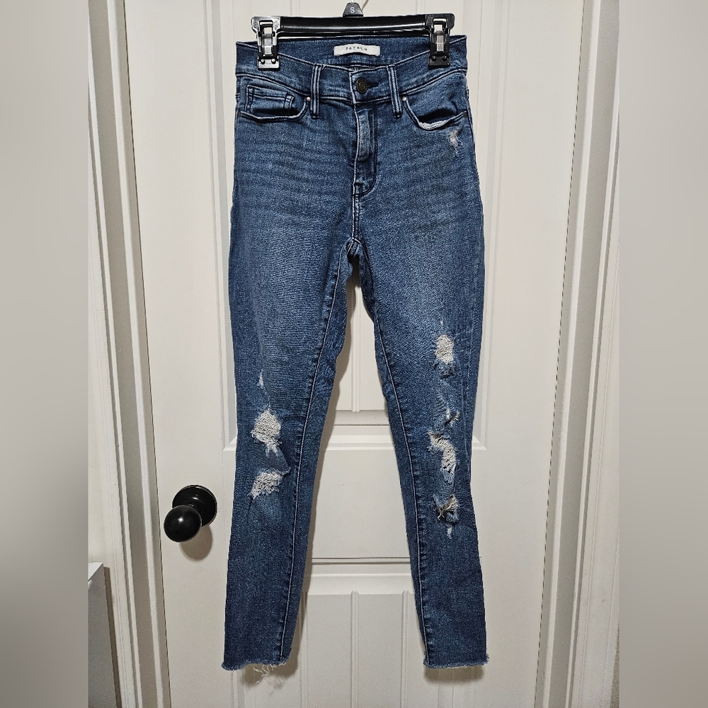 PacSun Ripped Blue Skinny Jeans